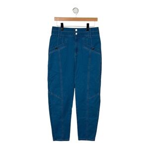 NWT Derek Lam 10 Crosby High Rise Straight Leg Pants 8 Blue Utility $395 Retail